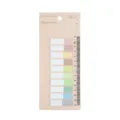 Bunte Index Haftnotizen mit Lineal Skala und praktische Seitenmarker fur Schule und Buro. - Vanille Halbe Farbe / 200 Stück