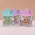 Macaron farbige Metall Büroklammern Set im transparenten Beutel für Schule und Büro. - Gemischte goldene kleine Büroklammern (80 Stück) / Kirschblütenrosa