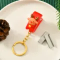 Weihnachten Cartoon Mini Tacker mit Schlüsselanhänger tragbare kleine Heftmaschine Geschenk. - Kleines Rentier Stil