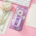 Cute Macaron purple tape dispenser set with packaging, ideal for office and school use. - Lavender
