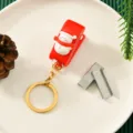 Weihnachten Cartoon Mini Tacker mit Schlüsselanhänger tragbar Heftgerät Schneemann - Small Snowman Style