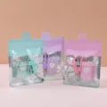 Niedliches Mini-Tackermaschinen-Schlüsselanhänger-Set in Macaron-Farben für Dekoration. - Heftgerät + Heftklammern / Kirschblütenrosa