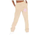 Pantalones de chándal holgados de cintura alta para mujer informales con bolsillos - S / Parte Inferior (262626+) / Caqui