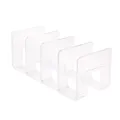 Klarsicht Acryl Schreibtisch Organizer 4-Fächer Buchstütze für Büro und Schulbücher. - Transparent