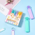 Cat Claw Highlighter Set 6 Colors Cute Pastel Highlighters for Journaling Note Taking - Cartoon Cat Paw Highlighters (6pcs) / 6Pcs/Set