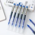 Set de bolígrafos de gel de tinta líquida azul de 0,5 mm para escritura suave y secado rápido. - Paquete Individual (FS-5001) / 0.5mm / Azul