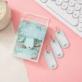 Etiquetas de llaves de plástico de colores con caja 15 pzas anillos llaveros para oficina hotel. - 15 Piezas/Caja / Verde menta
