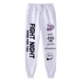 Fashion streetwear white sweatpants for women, casual hip-hop joggers with graphic prints. - Bottoms / White / S