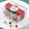 Weihnachten Pinnnadeln Set, bunte dekorative Reisszwecken in einer klaren Aufbewahrungsbox. - Globus-Reißzwecken