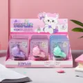 Macaron color cute cat mini stapler set with staples, portable student stationery. - Cat Assorted