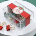 Weihnachts Büroklammern Set in transparenter Box, dekorative Schreibwaren Geschenke Box. - Vielzweckklemmen