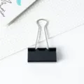 Pince relieuse noire en métal clip papier papeterie de bureau standard solide. - 51mm