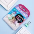 Bunte Binder Clips Set süße Pastell Schreibwaren Metall Klammern für Büro und Schule - 19mm Silberner Griff Binderclips (9 Stück)