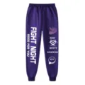 Pantaloni della tuta streetwear viola da donna, pantaloni casual larghi in stile hip-hop. - Taglia S / Pantaloni e gonne / Viola