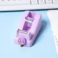 Macaron purple lollipop tape dispenser, cute cartoon desktop tape cutter for office supply. - Lavender Purple