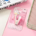 Extracteur d'agrafes mini couleur macaron bureau mignon papeterie outil en métal portable - Rose Sakura