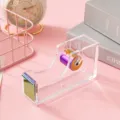 Clear Acrylic Tape Dispenser with Rainbow Metal Core and Cutter for Desktop Office Supplies - Rainbow
