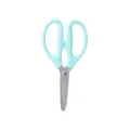 Light blue student safety scissors, stainless steel round head stationery craft tool SKU variant. - Mint Green