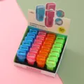 2-in-1 Bleistiftspitzer und Radiergummi Set, bunte Schüler Schreibwaren Display Box - Feuerzeug-Stil (ZD-0095) / 1 Stück