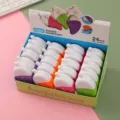 Kreativer 2in1 Blatt Radierer Spitzer Set, süße Schüler Schreibwaren Box mit 24 bunten Stücken. - Blatt-Stil (ZD-0077) / 1 Stück