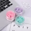 Macaron-Farbe Gummibänder in klaren Gläsern, Detailansicht süßer Schreibwaren und Haargummis. - Gummibänder (15g Packung)