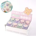 Macaron Farbe Büroklammern Set süßer Bär Binder Clips Papierklammern Schulbedarf Büroartikel - 8 Stück/Packung (Runde Bindeklammern) / Gemischte Farben