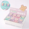 Macaron farbige Büroklammern Schreibwaren Set süßes Bär Design 24Stk Box Schule Bürobedarf - 20 Stück/Packung (Bootsförmige Büroklammern) / Gemischte Farben