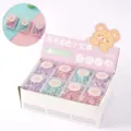 Macaron farbige Stecknadeln Büroklammern Set süße Bär Schreibwaren Box Büro Schule - 40 Stück/Packung (Kleine Reißzwecken) / Gemischte Farben