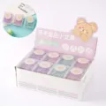Macaron Farben Büroklammern Set Süßer Bär Schreibwaren Box 24Stk Bunte Binder Clips Variante - 50 Stück/Packung (Kleine Büroklammern) / Gemischte Farben
