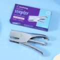 Metall Handtacker Büro Hefter kraftsparend mit Schachtel Silber für 24/6 Klammern. - Silber Handgehaltener Stil (BC-8211) / BC-8211