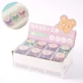Pastellfarbene Büroklammer-Set mit süßem Bären-Design in Präsentationsbox für Schreibwaren. - 8 Stück/Packung (Bindeklammern) / Gemischte Farben