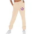 Pantaloni della tuta donna vita alta larghi casual jogging con tasche albicocca - Taglia S / Parte Inferiore (262626+) / Kaki