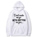 Weißer lässiger Langarm Kapuzenpullover mit stilvollem Buchstabenprint für Damen. - S / Weiß