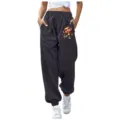 Comodi pantaloni della tuta grigio scuro con simpatica stampa di scimmia e vita elasticizzata. - Taglia S / Pantaloni e gonne / Grigio scuro