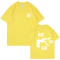 Uomo Donna Casual Largo T-Shirt Estate Lettera Stampa Taglia Forte Giallo Top Tee - XS / Top / Giallo 317