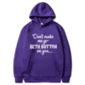 Lila Kapuzenpullover mit Beth Dutton Spruch, langärmliges lässiges Sweatshirt Oberteil. - S / Lila