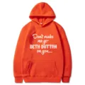 Oranger Kapuzenpullover Variante mit Buchstaben Print, lässiges Langarm Oberteil für Damen. - S / Orange