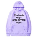 Damen Freizeit lose langarm Kapuzenpullover mit Buchstaben Druck vordere Tasche lila. - S / Hellviolett