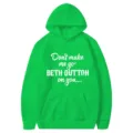 Helles gruenes Damen Kapuzensweatshirt mit lustigem Buchstaben bedruckten Langarm. - Obstgrün / S