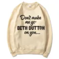 Beiges Sweatshirt mit Rundhalsausschnitt und Spruch, langer Ärmel Damen Pullover Oberteil. - S / Oberteile / Khaki