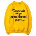 Gelber Damen Sweatshirt Rundhalsausschnitt, langarm lässiger Pullover mit lustigem Buchstaben. - S / Oberteile / Gelb