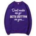 Modische lila Damen Langarm Rundhals Pullover Sweatshirt mit coolen Buchstaben Print - Lila-1 / S