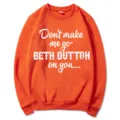 Damen orange Freizeit Rundhals Sweatshirt mit lustigem Buchstaben Druck Langarm Pullover. - Orange-1 / S