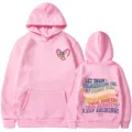 Rosa lässiger lockerer Damen Hoodie mit motivierendem Buchstabenprint auf Vorder und Rückseite. - S / Oberteile / Rosa