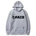 Men's casual grey hooded sweatshirt featuring long sleeves and a convenient front pocket. - 44 / S