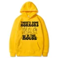 Sweat à capuche jaune Halloween avec impression graphique drôle haut à manches longues - S / Hauts / Jaune (312)