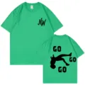 Maglietta verde a maniche corte per uomo e donna, t-shirt casual ampia con stampa grafica. - XS / Verde 318