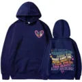 Lässiger, lockerer Kapuzenpullover für Damen mit motivierendem Buchstabenprint, dunkelblau. - S / Oberteile / Marineblau
