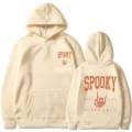 Sweat à capuche Halloween Spooky Main Squelette Imprimé Manches Longues Poche Casual - S / Hauts / Kaki