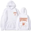 Sweat à capuche d'Halloween avec poche avant et manches longues pour hommes et femmes. - S / Hauts / Blanc